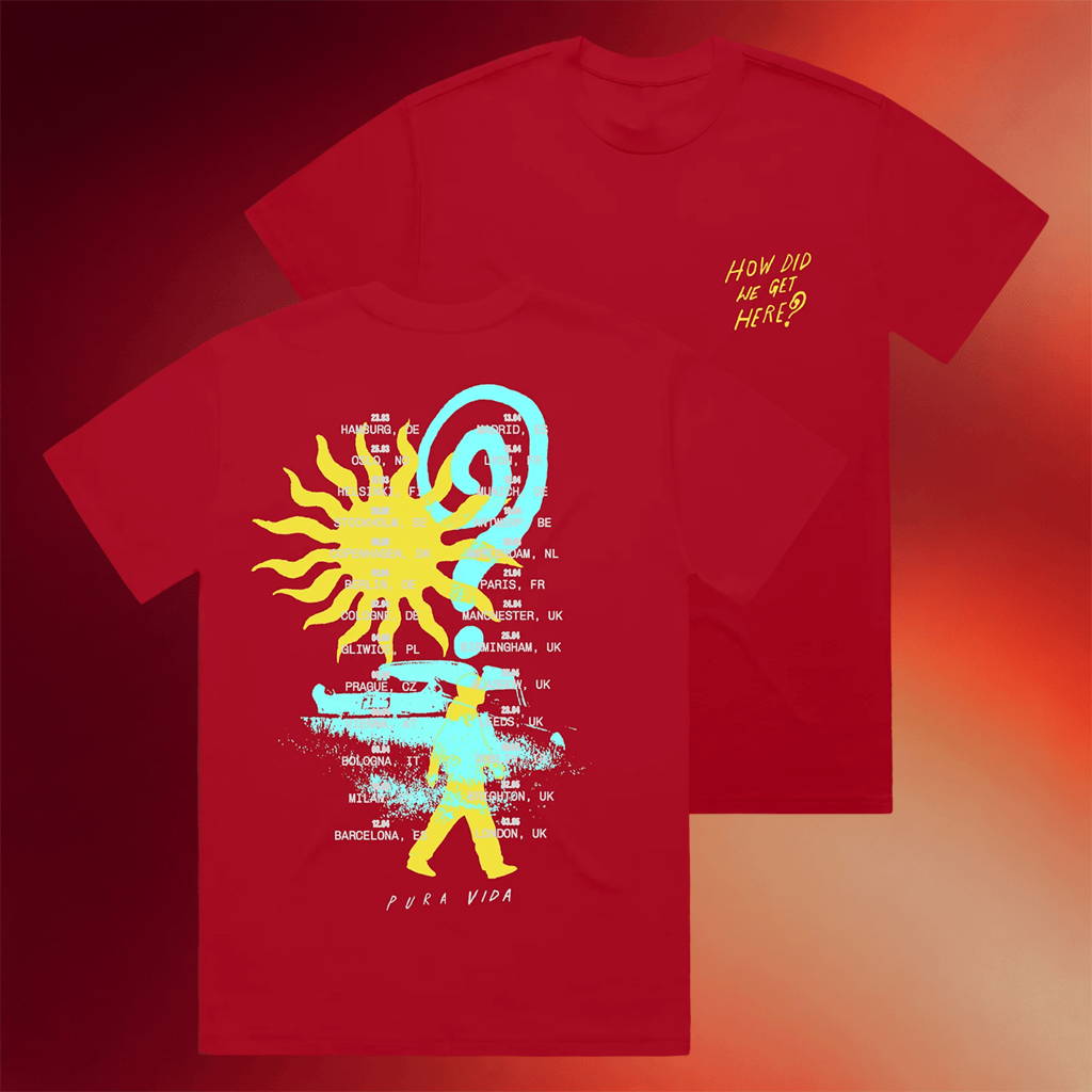 Louis Tomlinson Merch 2026 How Did We Get Here UK EU Tour T-Shirt Red Gifts For Fans - Merchluma