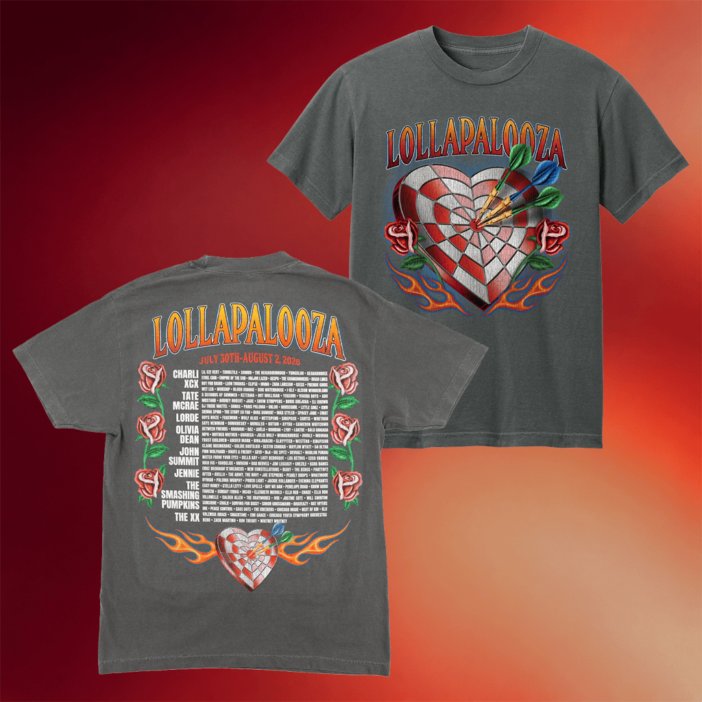 Lollapalooza Merch 2026 Dartboard Lineup T-Shirt Gift Ideas For Music Lovers - Merchluma