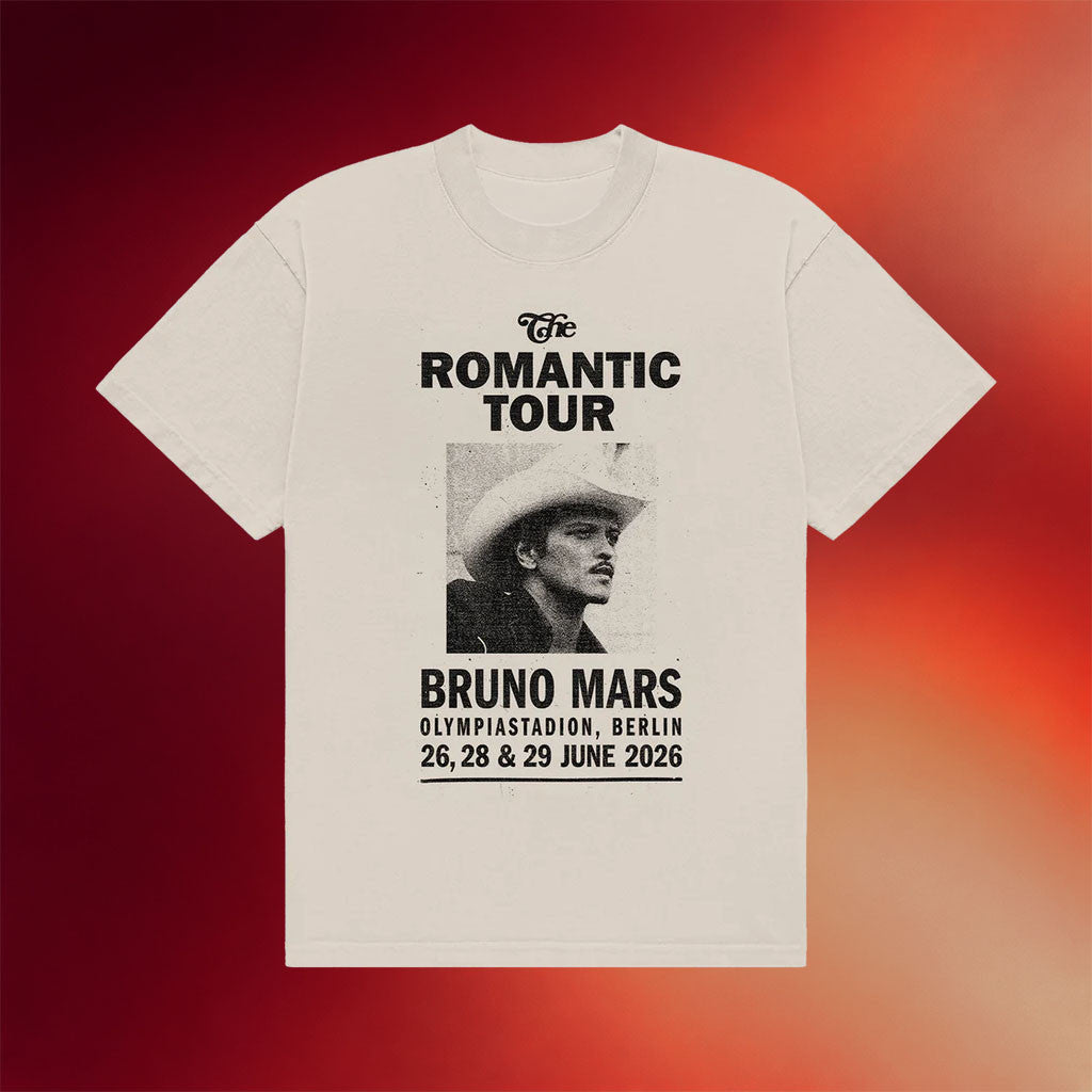 Bruno Mars Merch 2026 Berlin The Romantic Tour T-Shirt Bruno Mars Romantic Tour Merch Fan Gifts - Merchluma