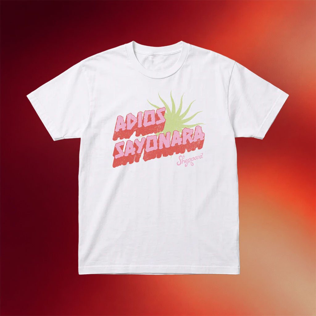 Sheppard Merch 2026 Adios Sayonara White T-Shirt Unique Gifts For Music Lovers - Merchluma