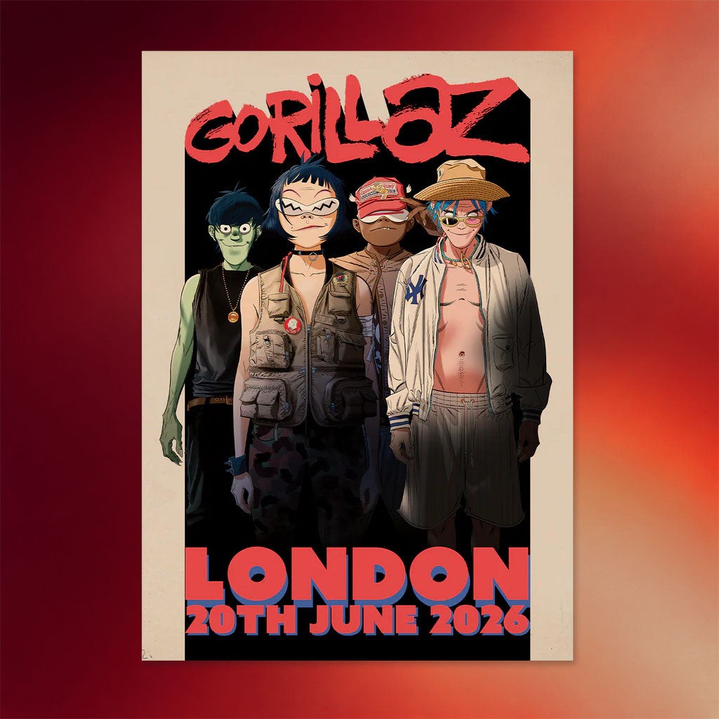 Gorillaz Merch 2026 Tottenham Event Poster Gorillaz Mountain Tour Merch Wall Art Decor Ideas - Merchluma