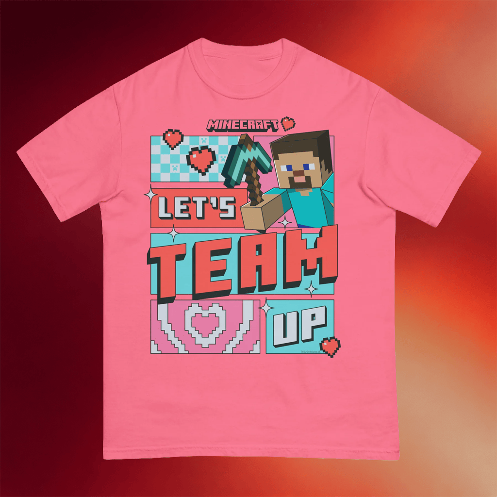 Minecraft Merch 2026 Let's Team Up T-Shirt Best Gifts For Game Lovers - Merchluma