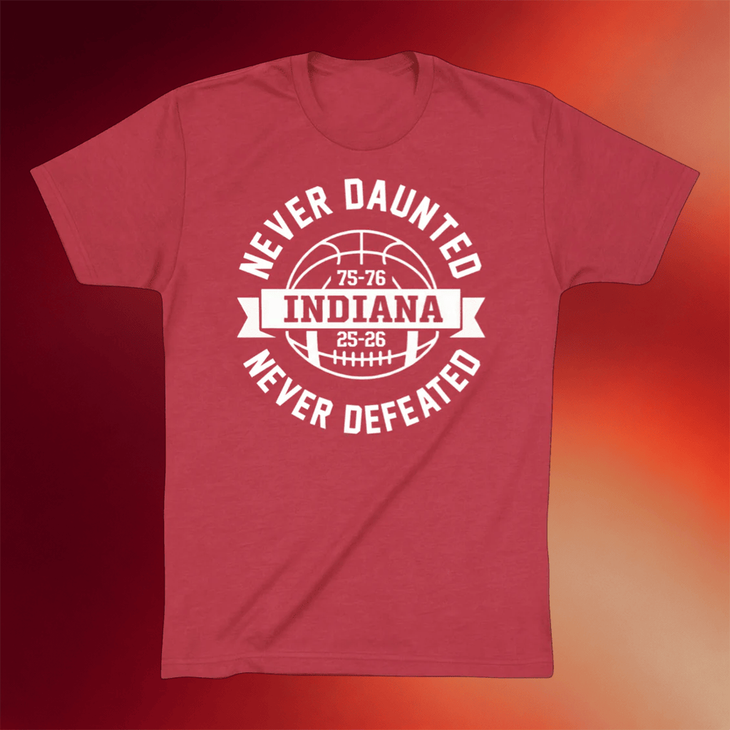 Obvious Shirts Merch Indiana Football Never Daunted Never Defeated Shirt 50 Years In The Making - Merchluma