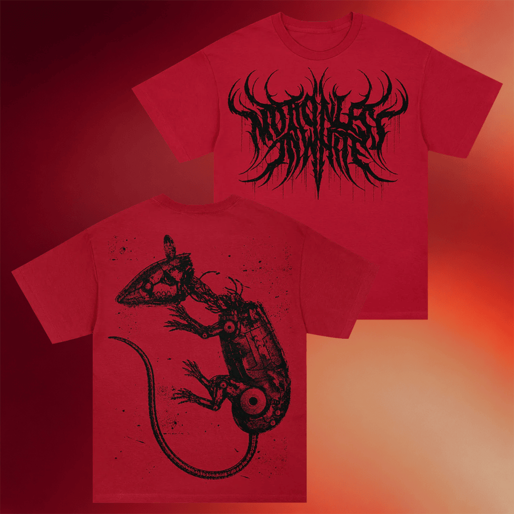 Motionless In White Merch 2026 Cyber Rat T-Shirt Red MIW Merch Gifts For Music Fans - Merchluma