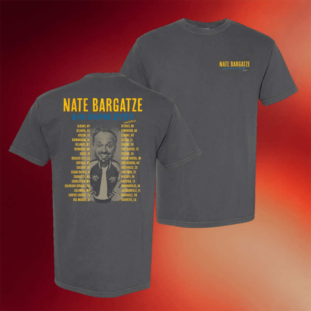Nate Bargatze Merch 2026 Tour T-Shirt Nate Bargatze Big Dumb Eyes Shirt Birthday Gift For Dad - Merchluma