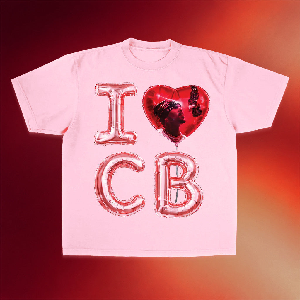 Chris Brown Merch 2026 I Love CB Balloon T-Shirt Cool Gifts For Music Lovers - Merchluma