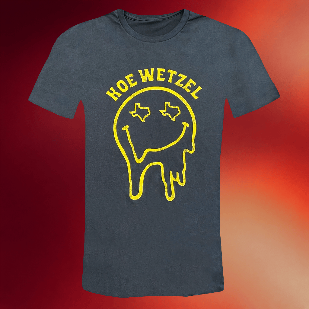 Koe Wetzel Merch 2026 Drippy Smiley T-Shirt Koe Wetzel Shirts Unique Gifts For Husband - Merchluma