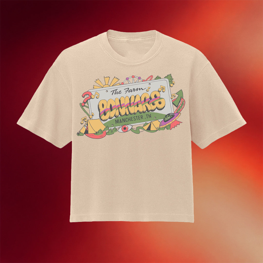 Bonnaroo Merch 2026 License Plate Crop Top Music Lover Gift Ideas For Him - Merchluma