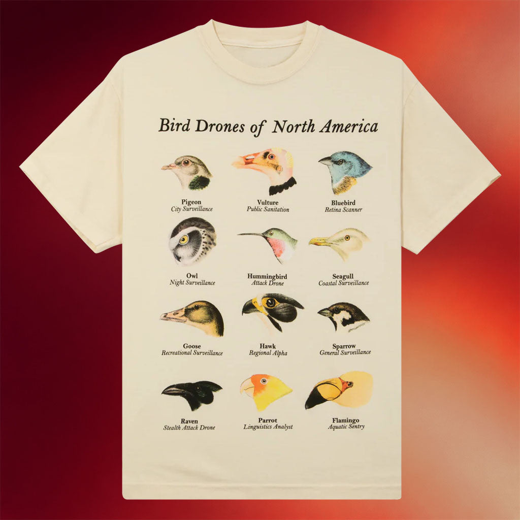 Birds Aren't Real Merch 2026 Bird Drones Of North America T-Shirt Present For Husband - Merchluma