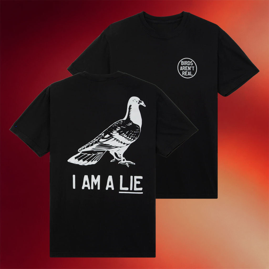 Birds Aren't Real Merch 2026 I Am A Lie Shirt Black Unique Gift For Brother - Merchluma