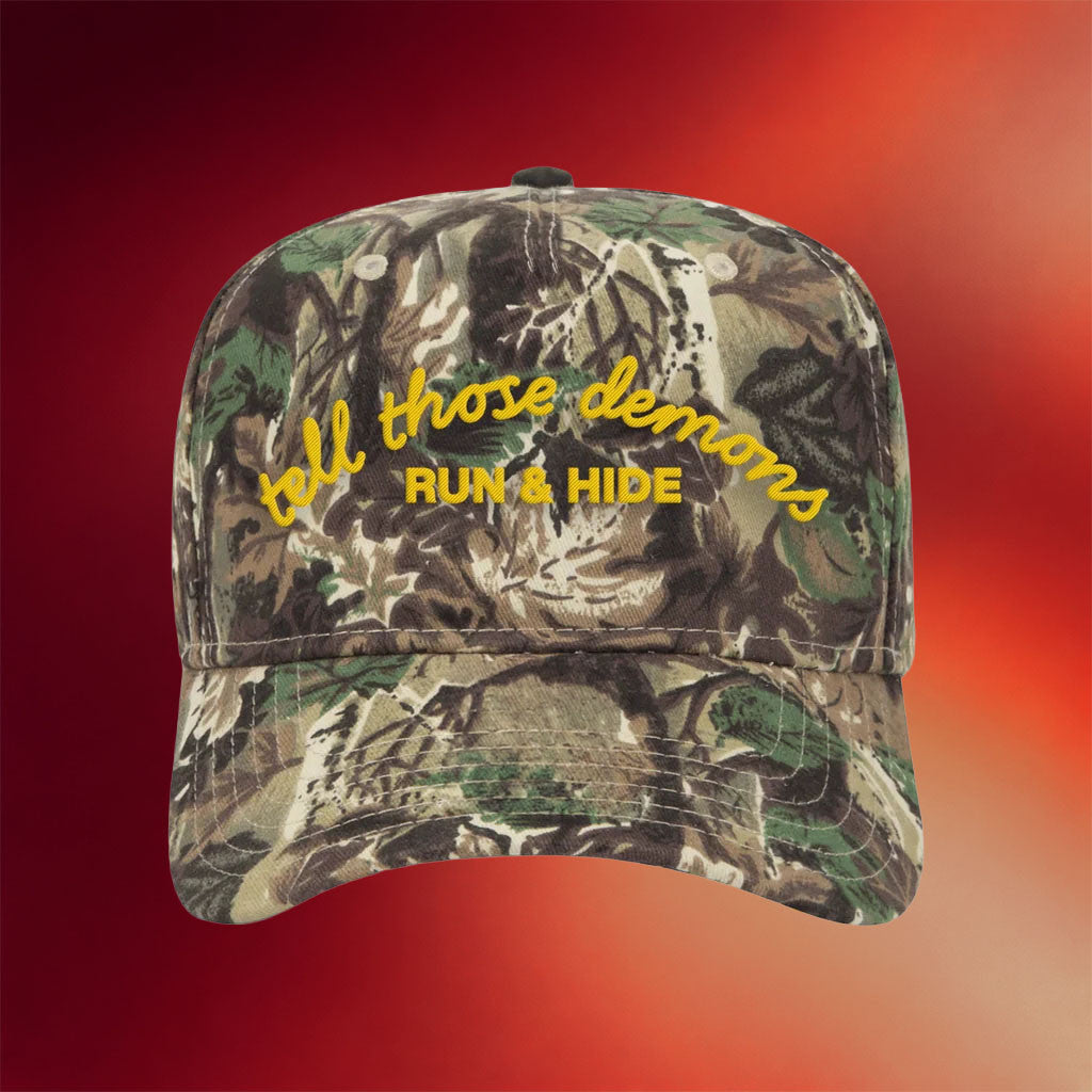 Josiah Queen Merch 2026 Tell Those Demons Run And Hide Camo Hat Gifts For Dad - Merchluma