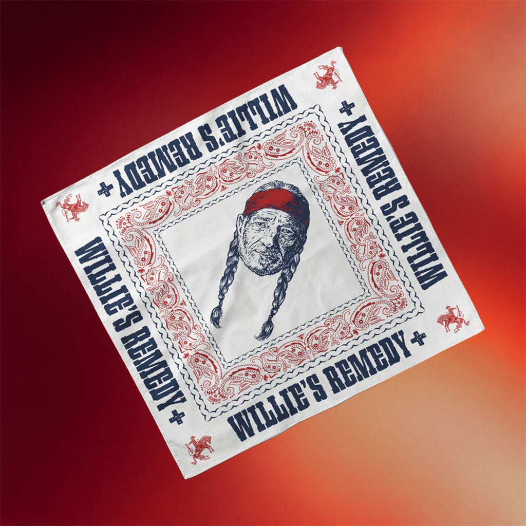 Willie's Remedy Merch 2026 Outlaw Tour Bandana Willie Nelson Merch Gift For Music Fans - Merchluma
