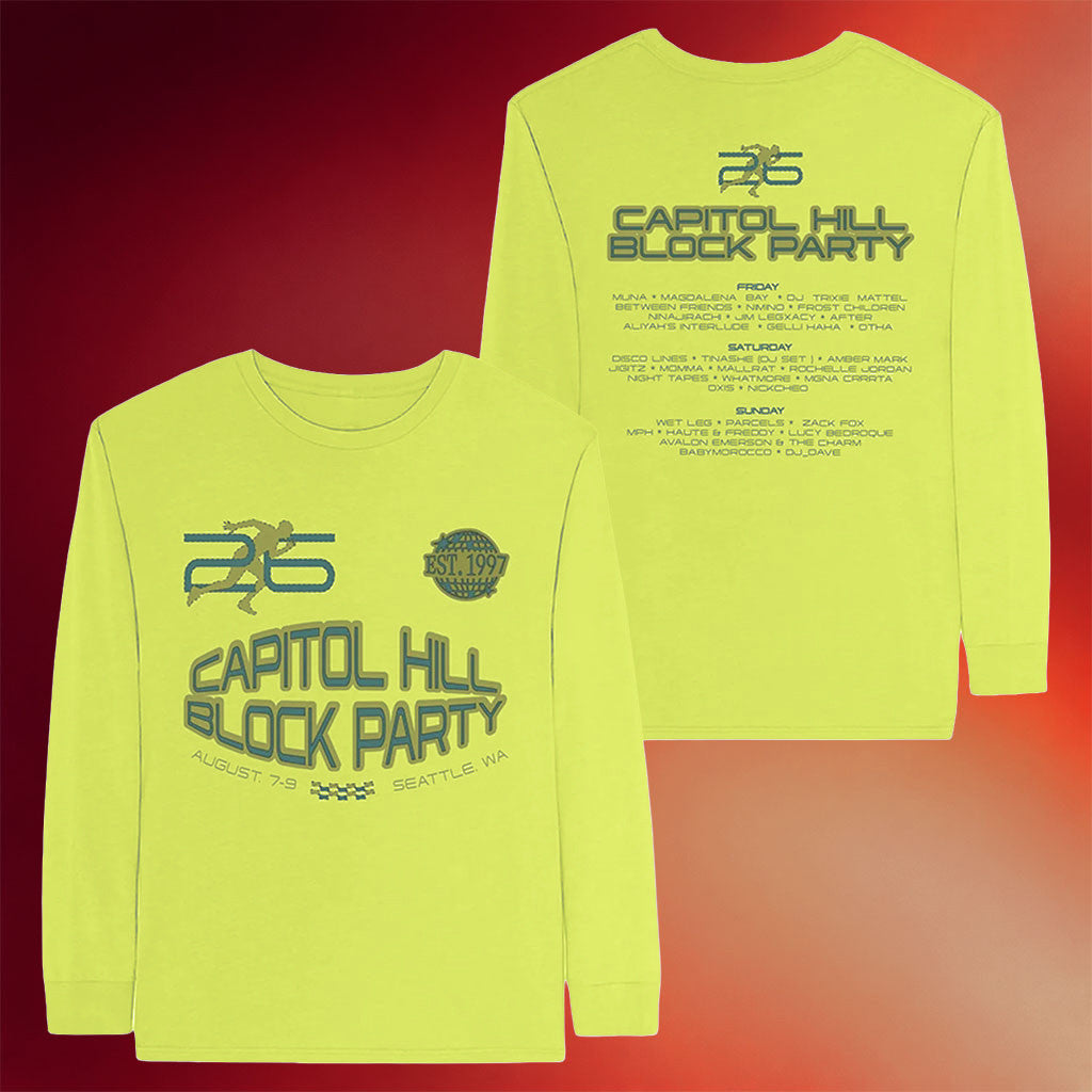 Capitol Hill Block Party Merch 2026 CHBP Lineup Long Sleeve Shirt Gift For Music Lovers - Merchluma