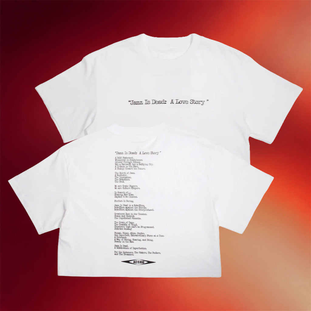 Jazz Is Dead Merch 2026 JID Love Story Cropped T-Shirt Gift Ideas For Her - Merchluma