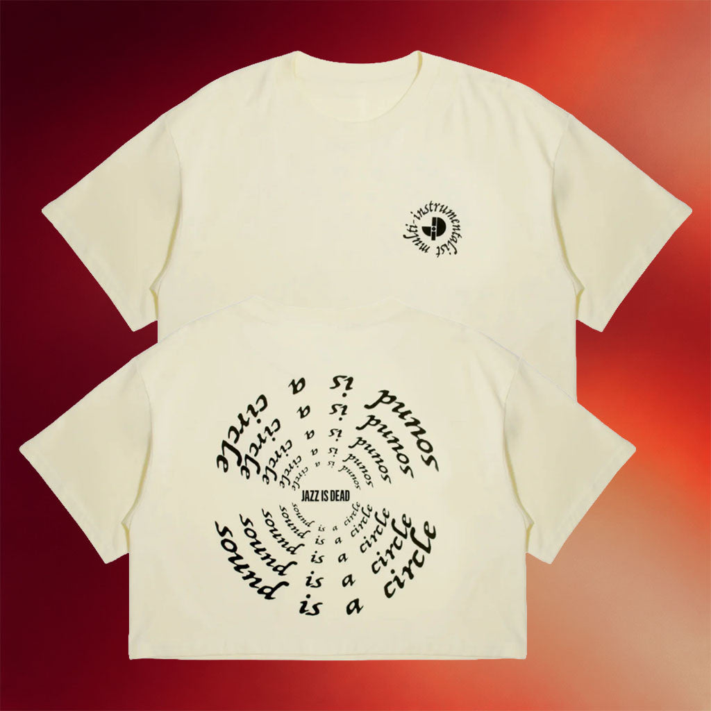Jazz Is Dead Merch 2026 Sound Is A Circle Cropped T-Shirt Present For Girlfriend - Merchluma