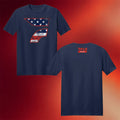 FloSports Merch 2026 Flo Racing Americana T-Shirt Navy Birthday Gifts For Boyfriend - Merchluma