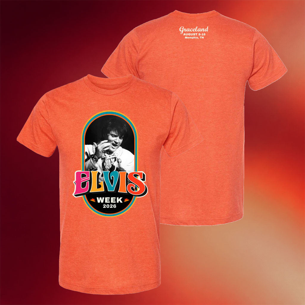 Graceland Merch 2026 Elvis Week Oval T-Shirt Elvis Presley Shirt Gift For Music Fans - Merchluma