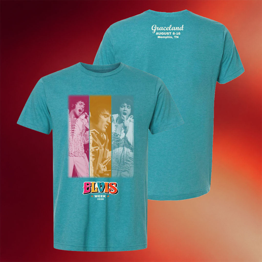 Graceland Merch 2026 Elvis Week Panel T-Shirt Elvis Presley Merch Gift For Mom - Merchluma