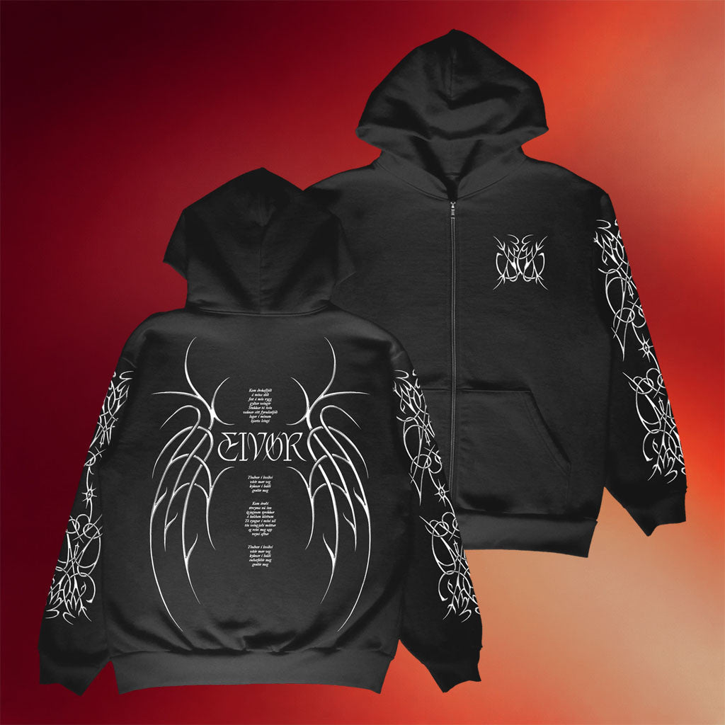 Eivor Merch 2026 Dragonfly Zip Hoodie Music Related Gifts For Guys - Merchluma