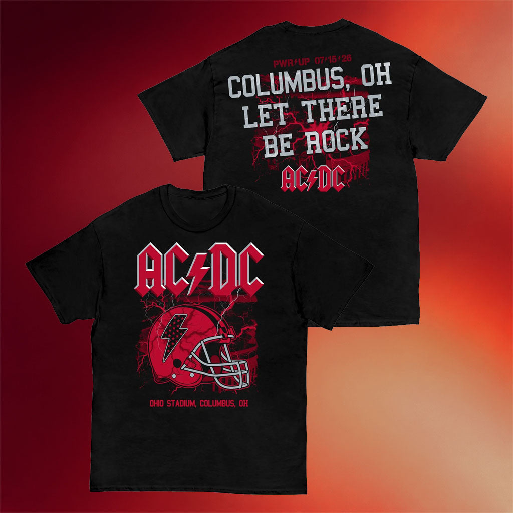 ACDC Merch 2026 Columbus PWR UP Tour T-Shirt Let There Be Rock Shirt Gift For Band Fans - Merchluma