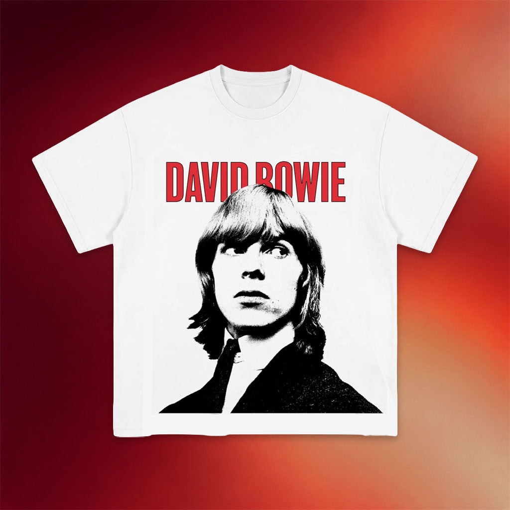David Bowie Merch 2026 Black And White Portrait T-Shirt David Bowie Shirt Gift For Fans - Merchluma