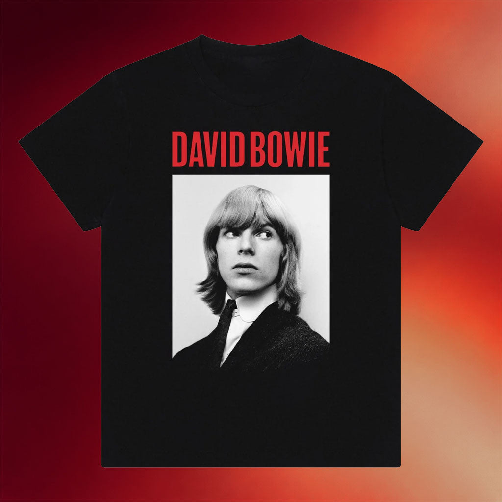 David Bowie Merch 2026 Black And White Portrait T-Shirt Gift Ideas For Music Lovers - Merchluma