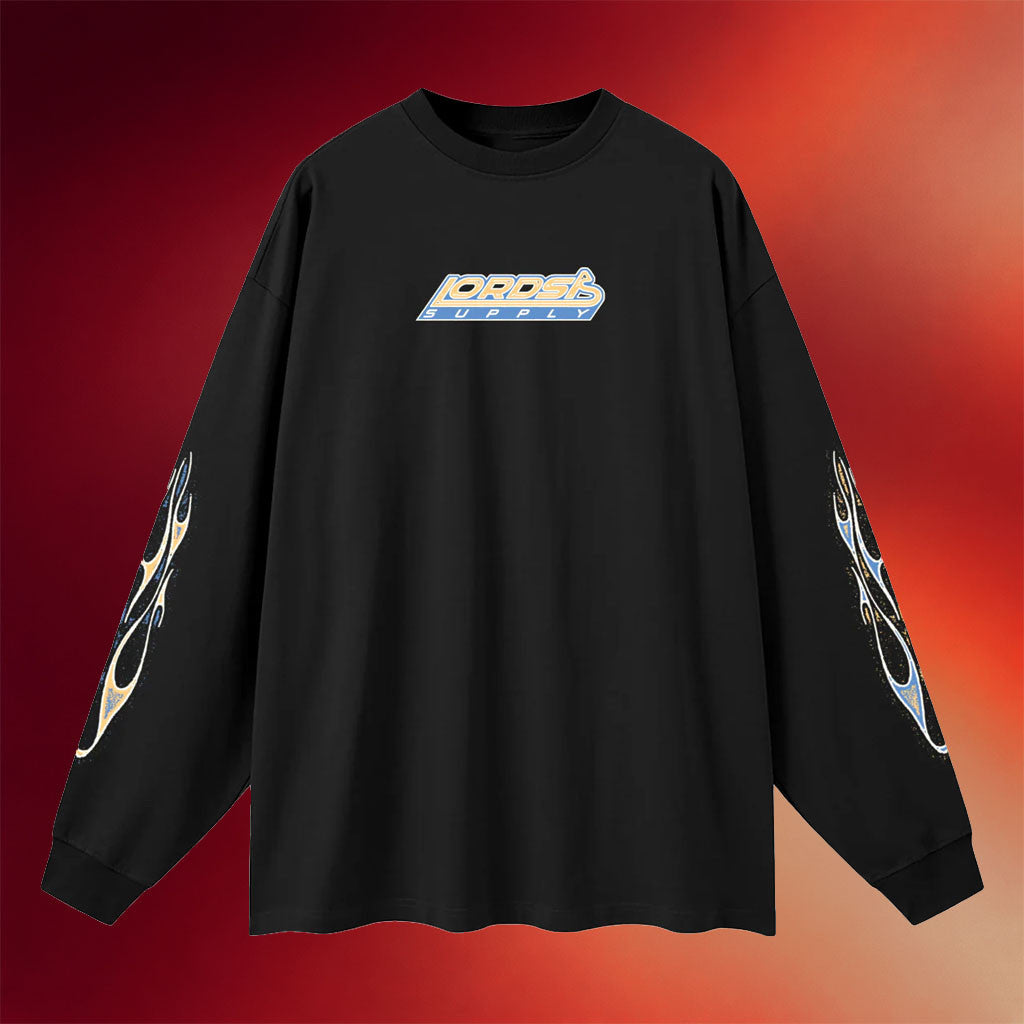 Lords Supply Merch 2026 Flame Long Sleeve Shirt Black Birthday Gift Ideas For Him - Merchluma