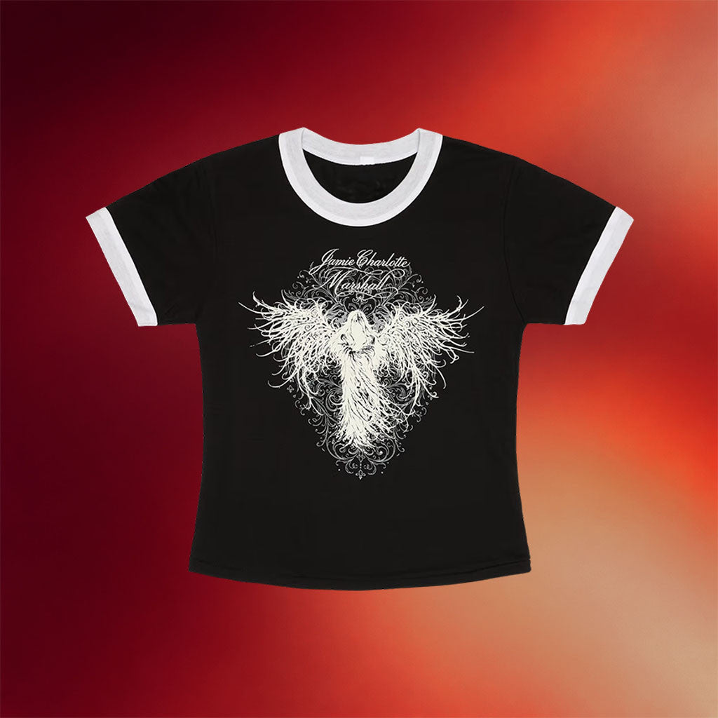 Jamie Charlotte Marshall Merch 2026 Angel Logo Baby Tee Black Best Gift For Sisters - Merchluma