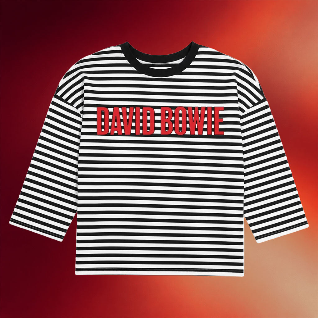 David Bowie Merch 2026 Striped David Bowie Long Sleeve Shirt Gifts For Friends - Merchluma