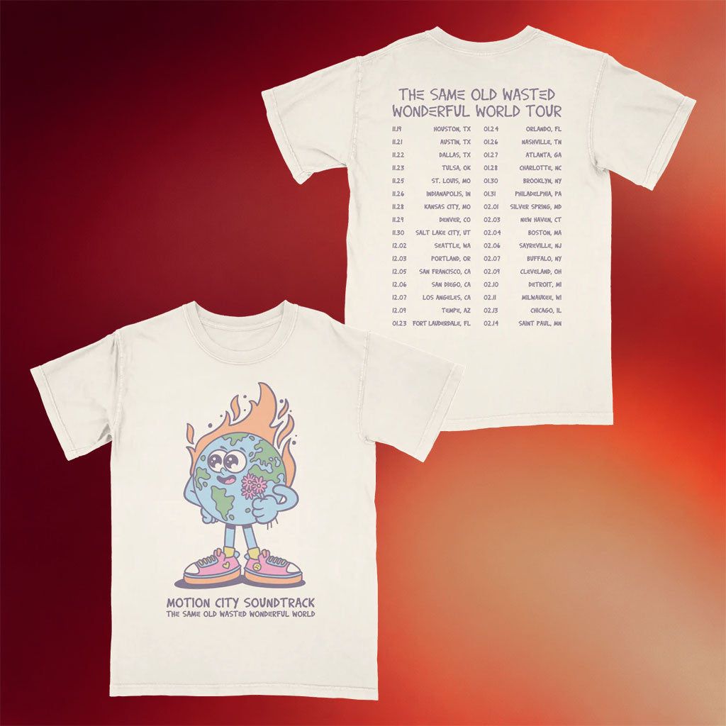 Motion City Soundtrack Merch 25 26 Earth Tour T-Shirt MCS Tour Merch Gift For Band Fans - Merchluma