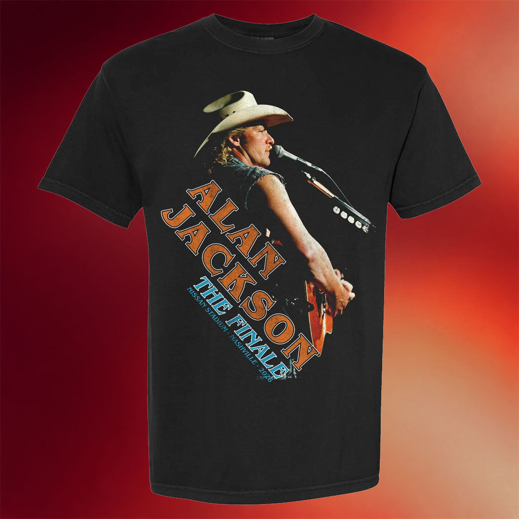 Alan Jackson Merch 2026 AJ Microphone Black T-Shirt Alan Jackson Finale Merch Music Lover Gifts - Merchluma