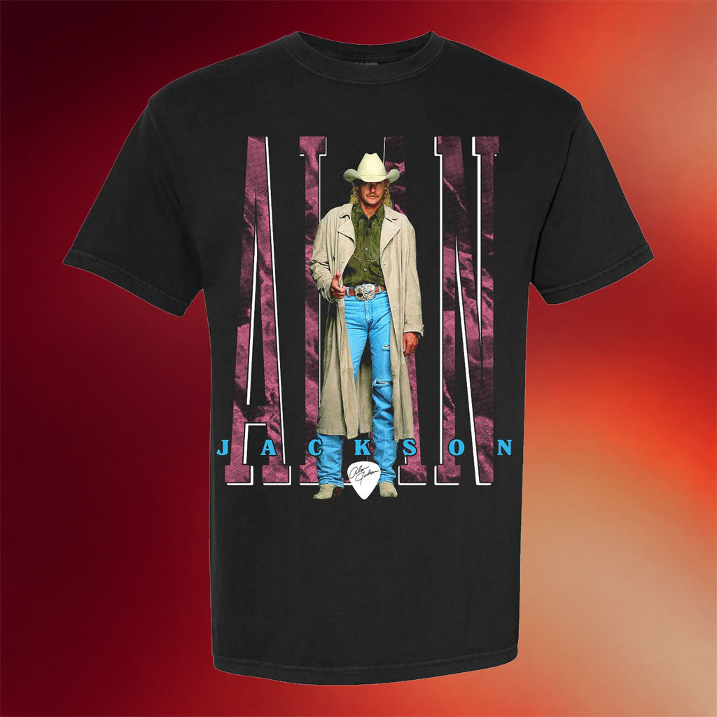Alan Jackson Merch 2026 Retro Finger Gun Black T-Shirt Alan Jackson Tour Merch Gift For Fans - Merchluma