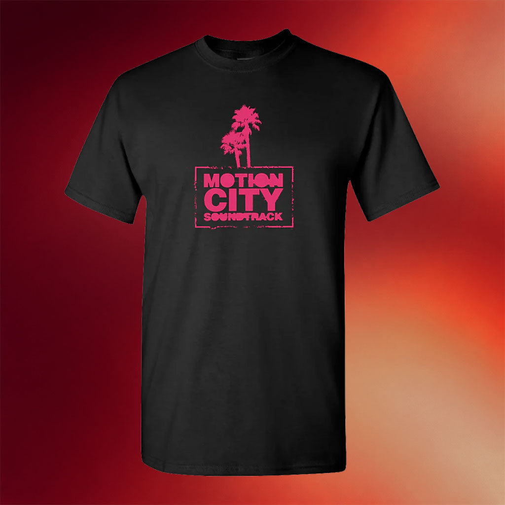 Motion City Soundtrack Merch 2026 Palm Tree T-Shirt Black Birthday Gift For Husband - Merchluma