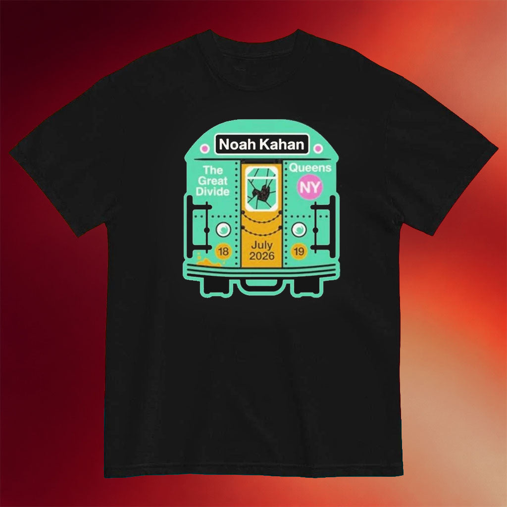 Noah Kahan Merch Citi Field July 18 2026 Noah Kahan Tour T-Shirt The Great Divide Merch Black - Merchluma