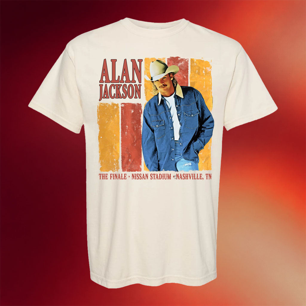 Alan Jackson Merch 2026 Retro Denim Alan T-Shirt Alan Jackson Finale Merch Gift For Music Fans - Merchluma