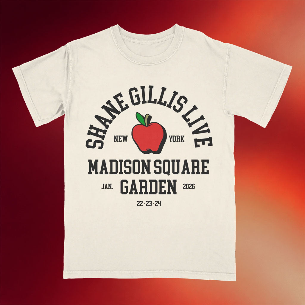 Shane Gillis Merch 2026 MSG Apple T-Shirt Shane Gillis Live Shirt Best Gift For Comedy Fans - Merchluma