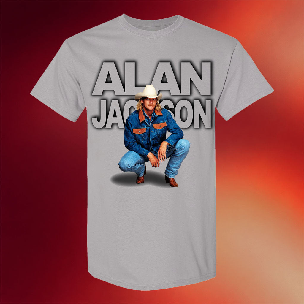Alan Jackson Merch 2026 Squatting Alan T-Shirt Country Music Fan Shirt Gift For Fathers - Merchluma