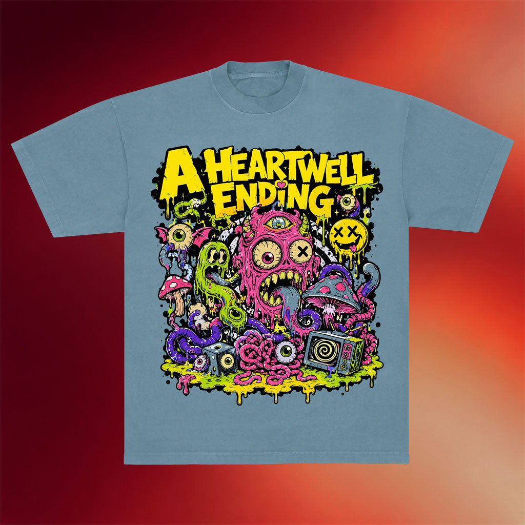 A Heartwell Ending Merch 2026 Monsters Sea Blue T-Shirt Presents For Rock Lovers - Merchluma