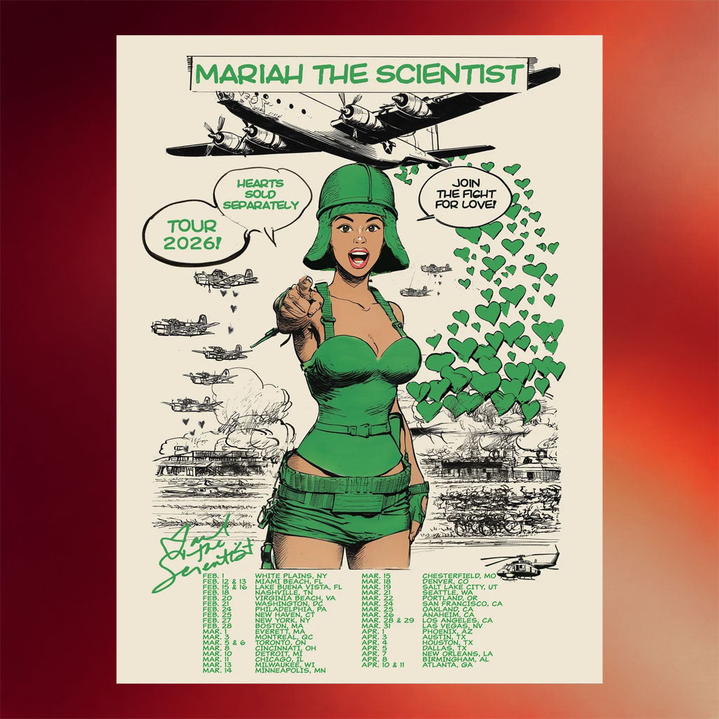 Mariah The Scientist Merch 2026 HSS Comic Tour Poster Wall Art Decor Gift For Music Fans - Merchluma