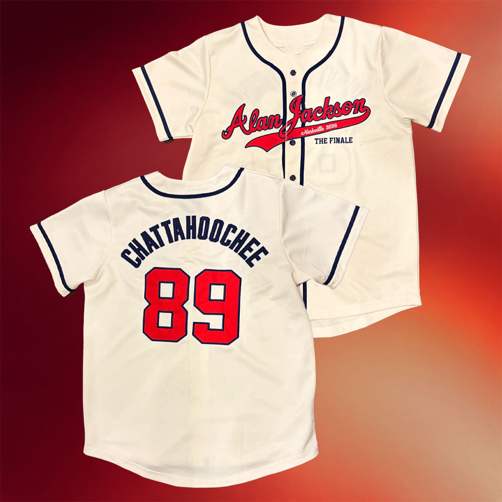 Alan Jackson Merch 2026 Alan Jackson The Finale Baseball Jersey #89 Chattahoochee Jersey - Merchluma