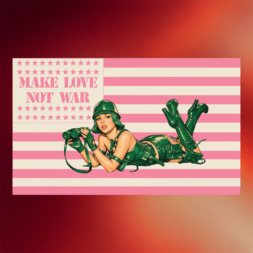 Mariah The Scientist Merch 2026 HSS Soldier Flag Home Decor Make Love Not War Flag Fan Gifts - Merchluma