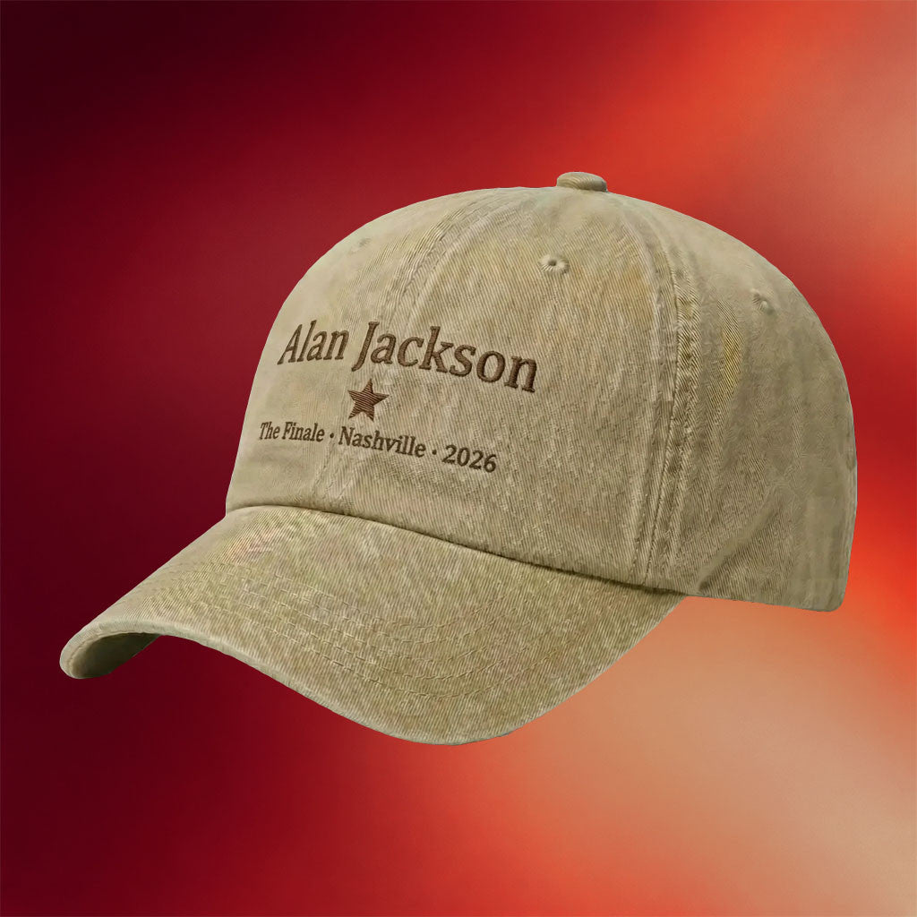 Alan Jackson Merch 2026 Alan Jackson Finale Hat Embroidered Music Related Gifts For Guys - Merchluma