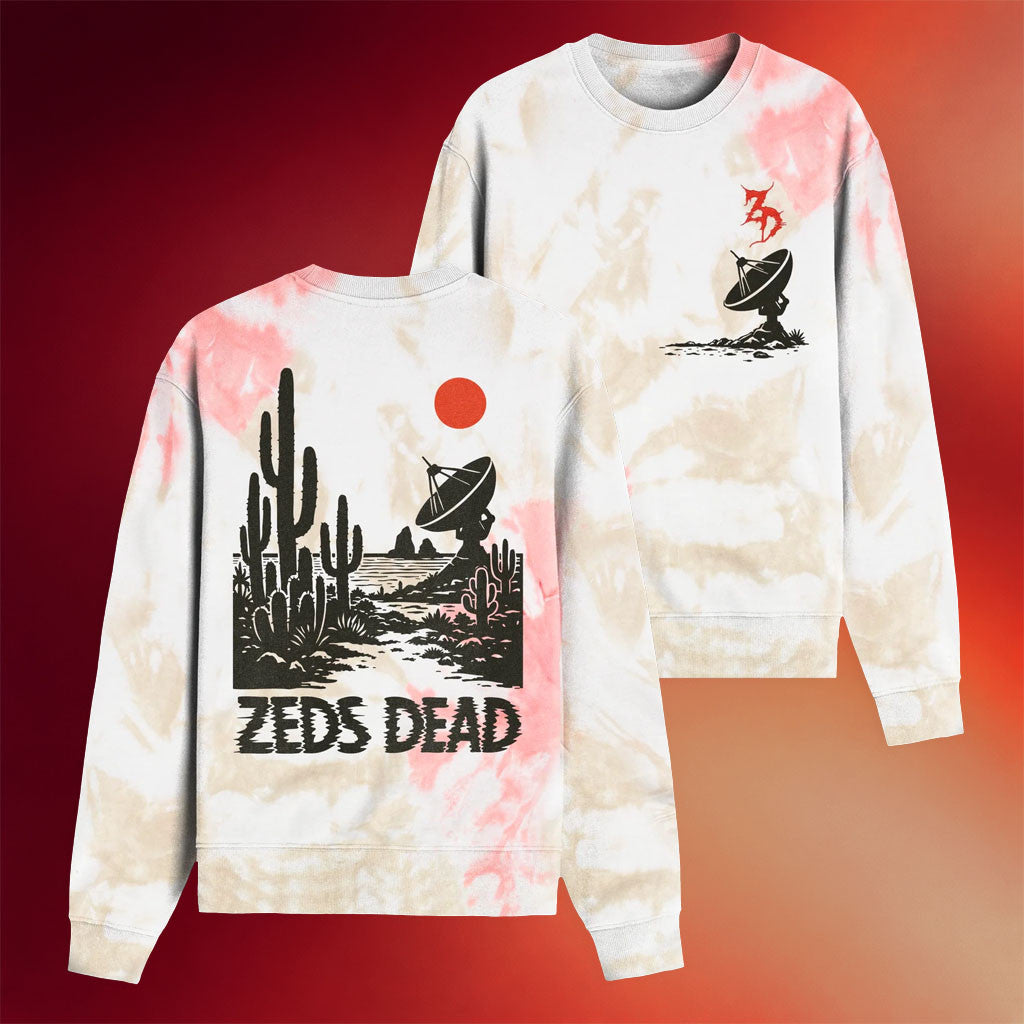 Zeds Dead Merch 2026 Zenith Tie Dye Crewneck Sweatshirt Gift Ideas For Brothers - Merchluma