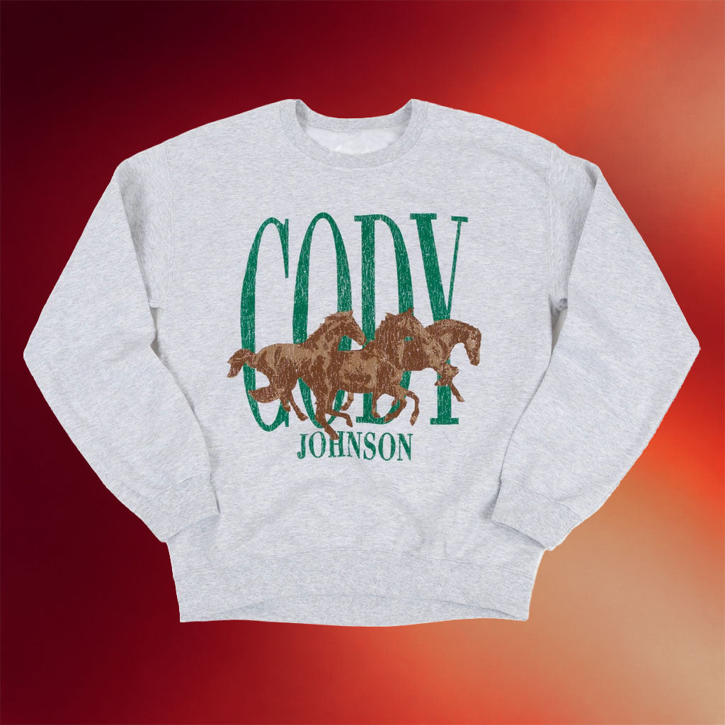 Cody Johnson Merch 2026 Wild Horses Crewneck Sweatshirt Gifts Ideas For Brothers - Merchluma