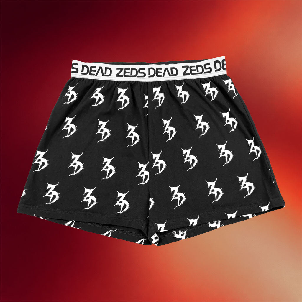 Zeds Dead Merch 2026 Zeds Dead Logo Pattern Boxer Shorts Black Gift For Music Fans - Merchluma