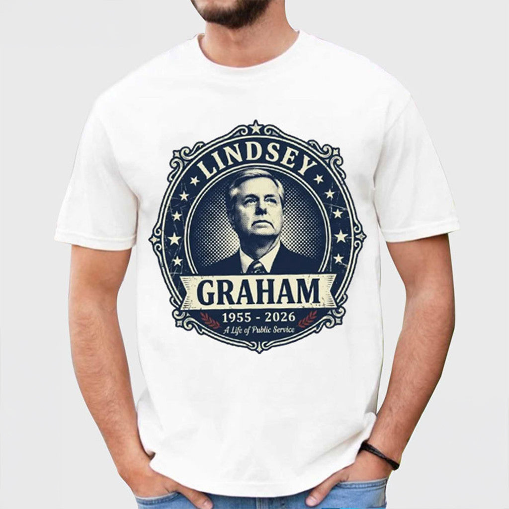 Lindsey Graham Memorial Shirt Vintage Patriotic Tribute T-Shirt Gifts For Dad - Merchluma