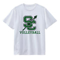 SC Volleyball Team Logo With Spear And Feather Crossing Through Letters T-Shirt Fans Gifts - Merchluma
