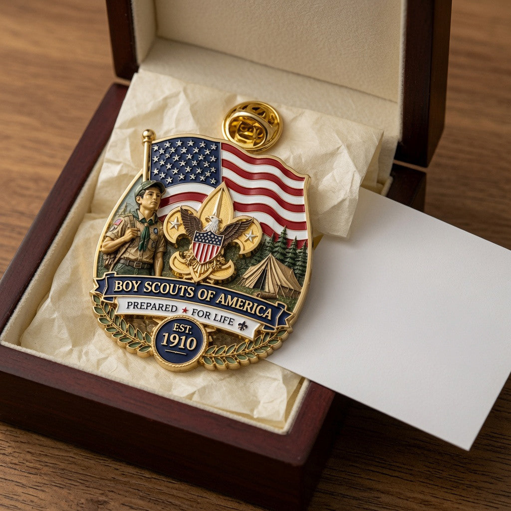 Boy Scouts Of American Heritage Button Pin Prepared For Life Merch Gifts For Son - Merchluma