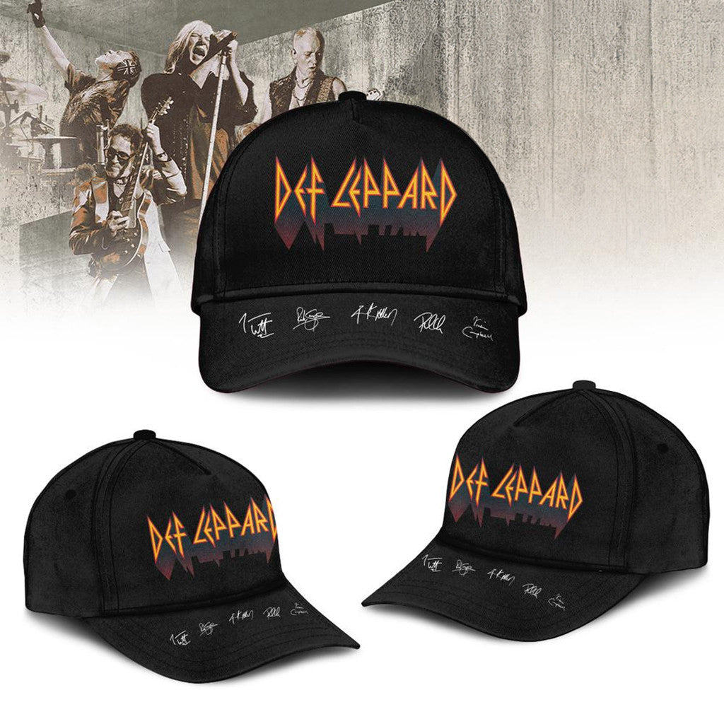 Def Leppard Live 2026 Tour Hat Signature Def Leppard Merch Gifts For Rock Band Fans - Merchluma