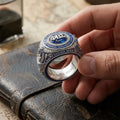Phi Beta Sigma Est 1914 Blue Enamel Commemorative Ring Good Gifts For Son In Law - Merchluma